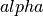 \\alpha